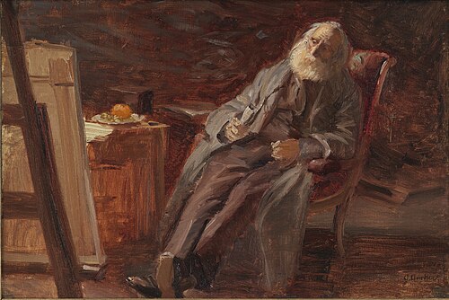 The Painter Vilhelm Kyhn Smoking his Pipe, 1903, Anna Ancher