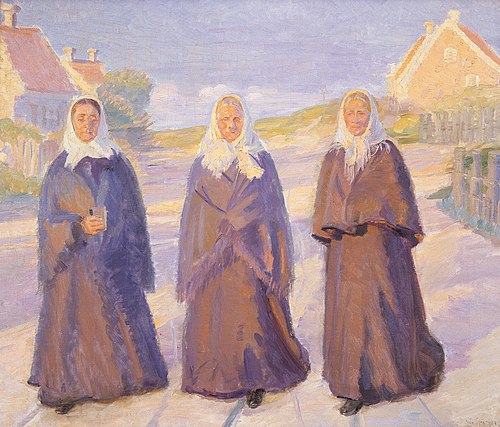 On the Way to Church, 1928, Anna Ancher