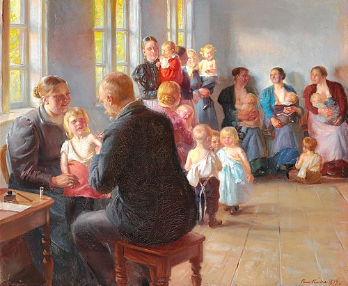A vaccination, 1899, Anna Ancher