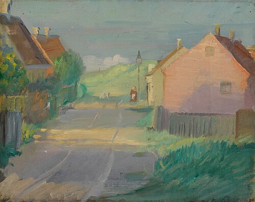 Østerbyvej. A lane in Skagen's East Town, 1915, Anna Ancher