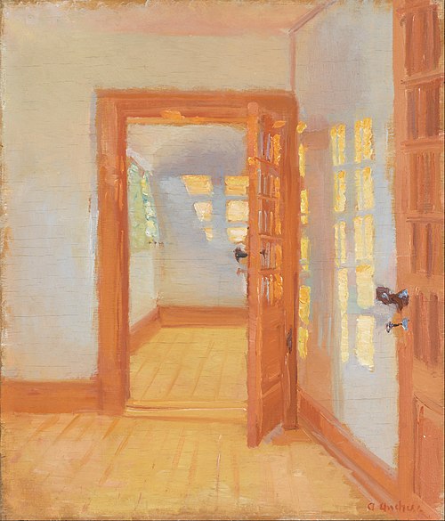 Interior. Brøndum's annex, 1920, Anna Ancher