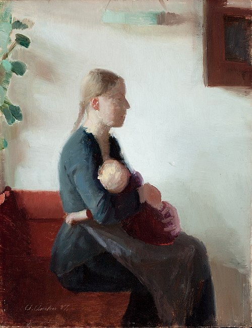 Young mother with her child, 1887, Anna Ancher