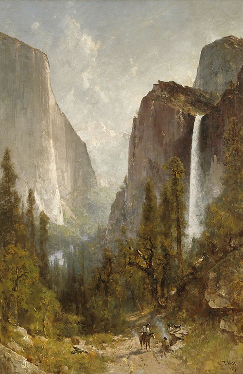 Bridal Veil Falls, Yosemite Valley, 1892, Thomas Hill