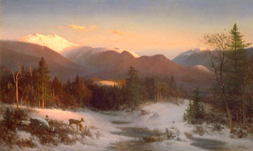 Mount Lafayette in Winter, 1870, Thomas Hill