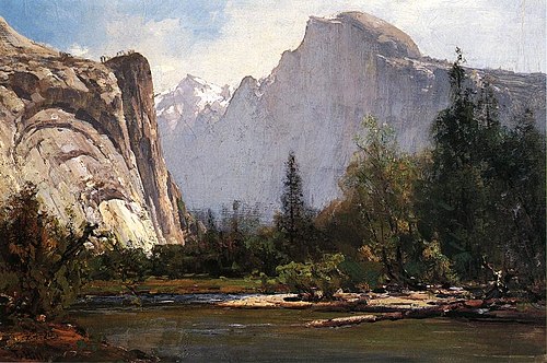 Royal Arches and Half Dome, Yosemite, 1850, Thomas Hill