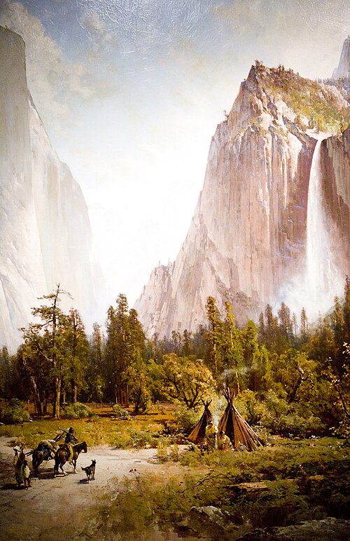 Yosemite Valley (El Capitan and Bridal Veil Falls), 1850, Thomas Hill