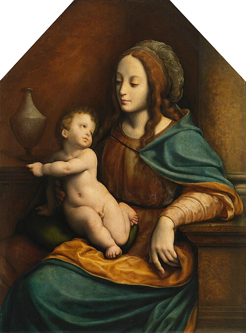 Maria mit Kind (Pommersfeldener Madonna), 1545, Cornelis van Cleve
