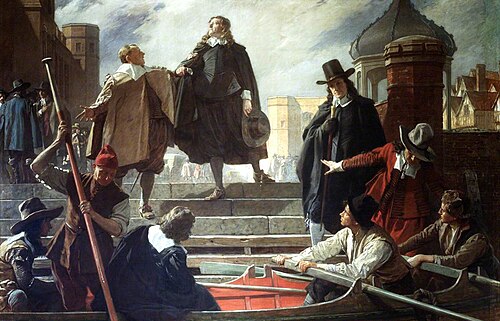 The Flight of the Five Members, 1642, 1915, John Seymour Lucas