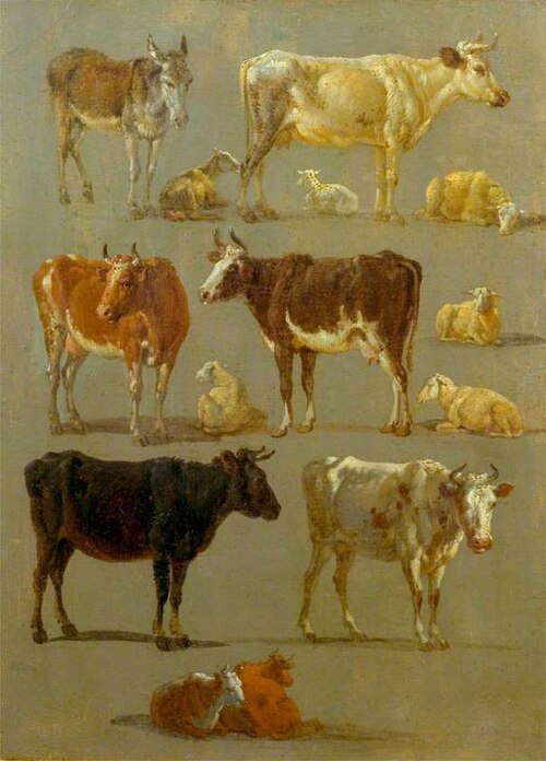 Studies of Animals: Cows and Oxen, Sheep and a Donkey, , Jean-François Legillon