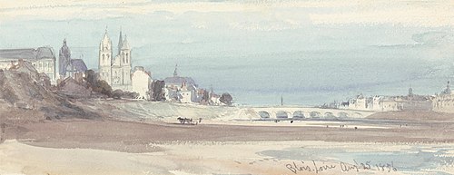 Blois on the Loire, 1856, William Callow