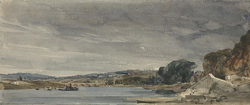 The Seine at St. Cloud, , William Callow