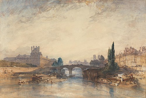 View of the Pont Royal, 1833, William Callow