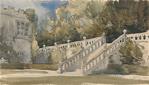 Garden Stair, Haddon Hall, 1849, William Callow