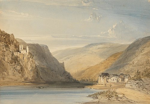 The Rhine at Assmannshausen, 1863, William Callow