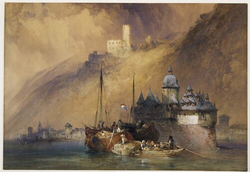 The Phalz Castle on the Rhine, 1847, William Callow