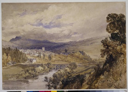 Abergavenny, 1848, William Callow