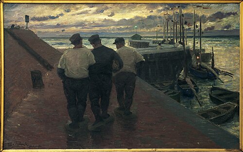 Départ des pêcheurs, , Théodore Verstraete