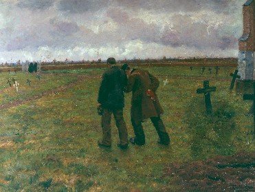 After the funeral, 1876, Théodore Verstraete