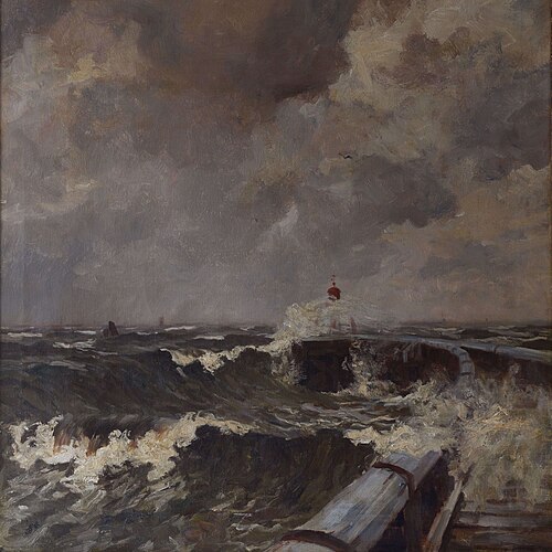 A wave breaker in a turbulent sea, 1923, Victor Gilsoul