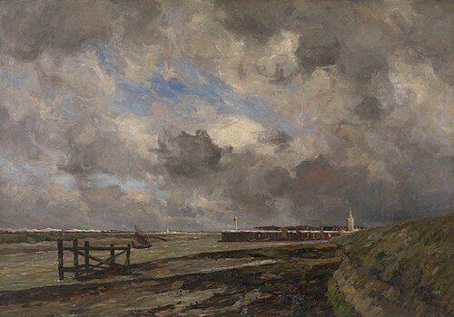 Showery Weather in Nieuwpoort, 1901, Victor Gilsoul