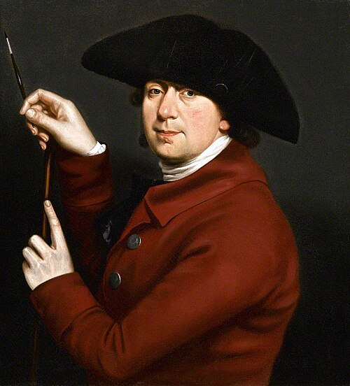 Portrait of the Artist (Self Portrait with Mahl Stick and Brush), 1785, Richard Cosway