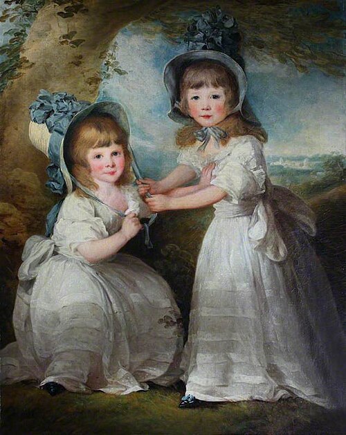 The Daughters of Lady Boynton as Children (Maria Ann Georgiana Parkhurst, d.1821, Later Mrs Blachley, 1800, Richard Cosway