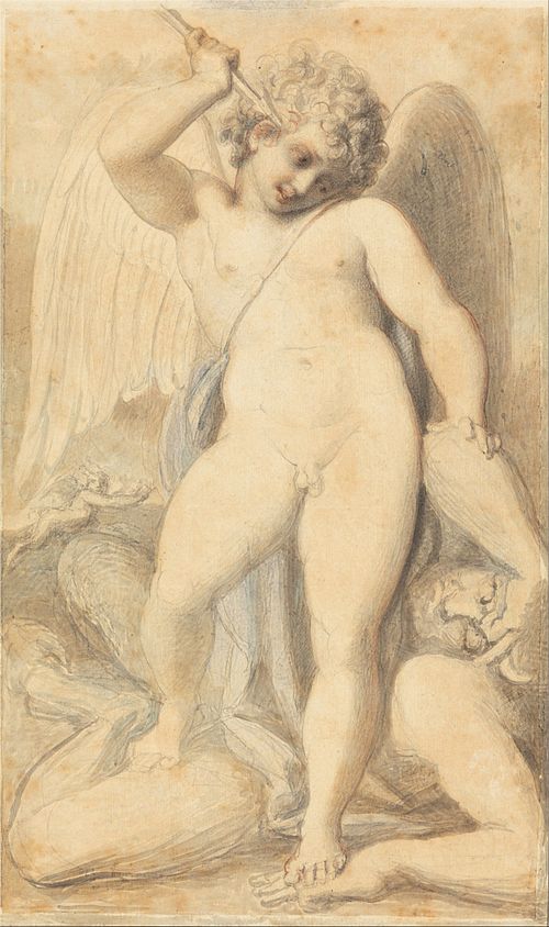 Cupid Overpowering a Satyr, , Richard Cosway
