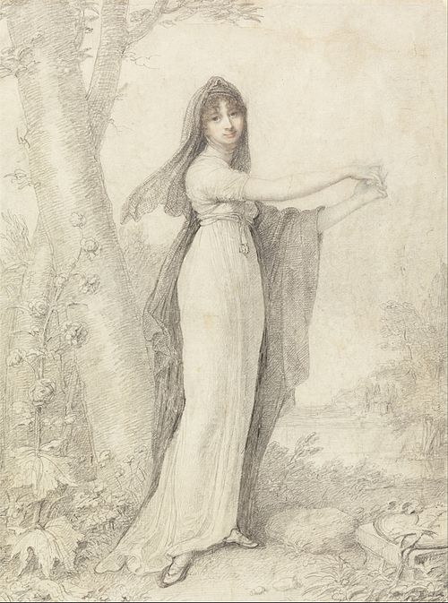 Portrait of a Lady Standing near a Lake, 1802, Richard Cosway