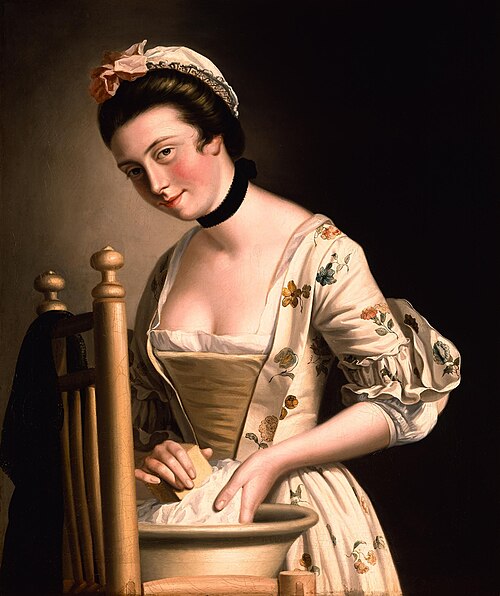 A Woman doing Laundry, 1750, Henry Robert Morland