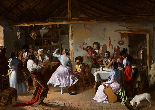 Dance at a Country Inn, 1850, Rafael Benjumea