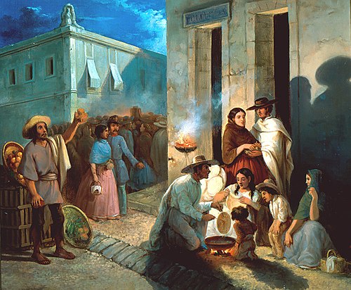 Vendedora de buñuelos, 1750, Manuel Serrano