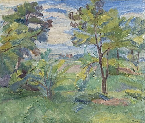Landschaft mit Akazien, 1913, Waldemar Rösler