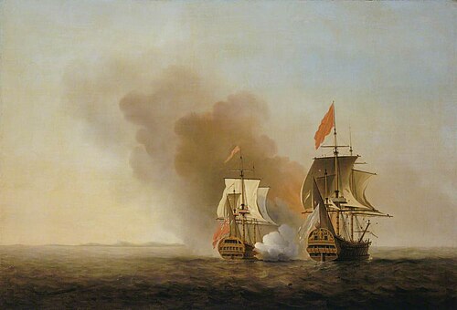 The Capture of the 'Nuestra Señora de Covadonga' by HMS 'Centurion', 20 June 1743, 1743, Samuel Scott