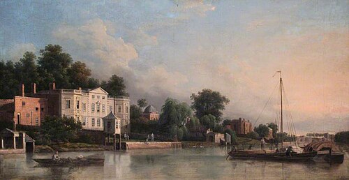 A View of Pope's Villa, Twickenham, Middlesex, 1760, Samuel Scott