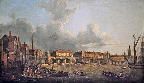 Old London Bridge, , Samuel Scott