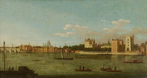 The Thames at Lambeth, 1760, Samuel Scott