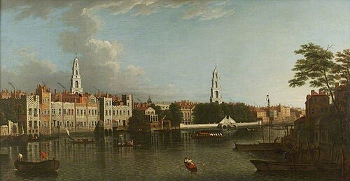 The Thames at the Savoy, , Samuel Scott