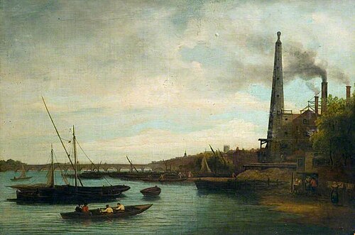 The Thames: The Strand Shore and Westminster Bridge, , Samuel Scott