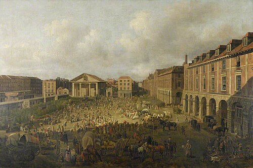 Covent Garden Piazza and Market, London, 1753, Samuel Scott