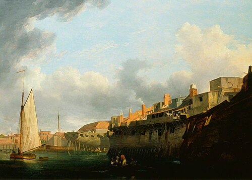 Hulks at Sheerness, , Samuel Scott