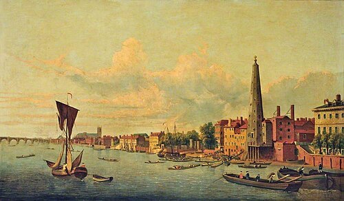 The Thames with the York Buildings Water Tower, , Samuel Scott