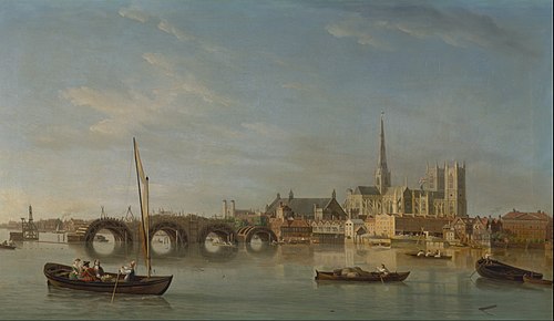 The Building of Westminster Bridge, 1742, Samuel Scott
