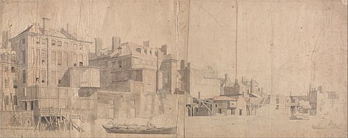 A Town House on the Thames, , Samuel Scott