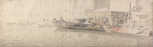 Figures and Boats on the Thames, , Samuel Scott