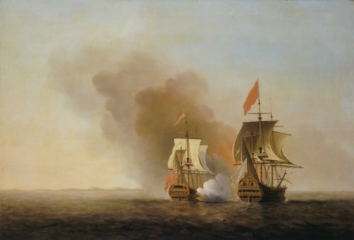 The Capture of the 'Nuestra Señora de Cavadonga' by the 'Centurion', 20 June 1743, 1745, Samuel Scott