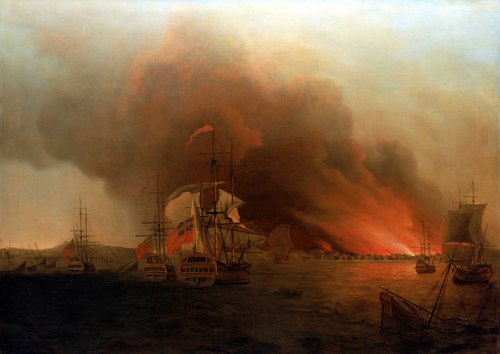The Burning of Payta, November 1741, 1750, Samuel Scott