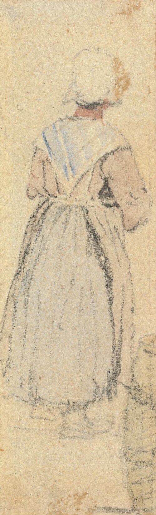 A Peasant Woman, Standing, Seen From Behind, , Samuel Prout