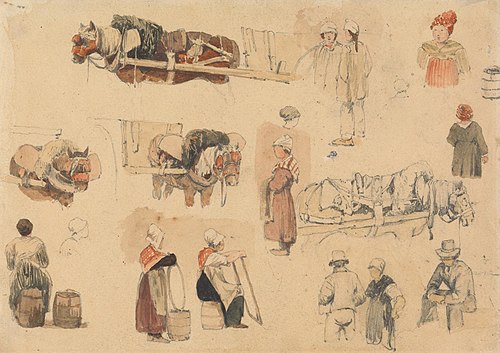 Sketches of Peasants and Work-Horses, , Samuel Prout