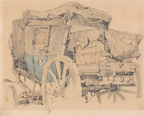 A Diligence, Facing Left, , Samuel Prout