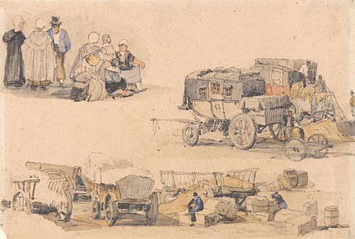 Studies of Peasants, Diligences, and Hay Wagons, , Samuel Prout
